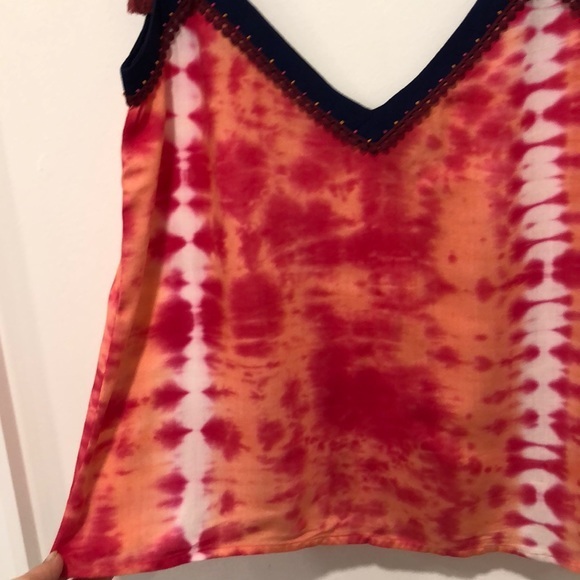 Onda de Mar Tie Dye Top with Tassels Size M - Picture 8 of 11